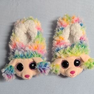 Ty Beanie Slippers Sock Poodle Kids Size 11-13